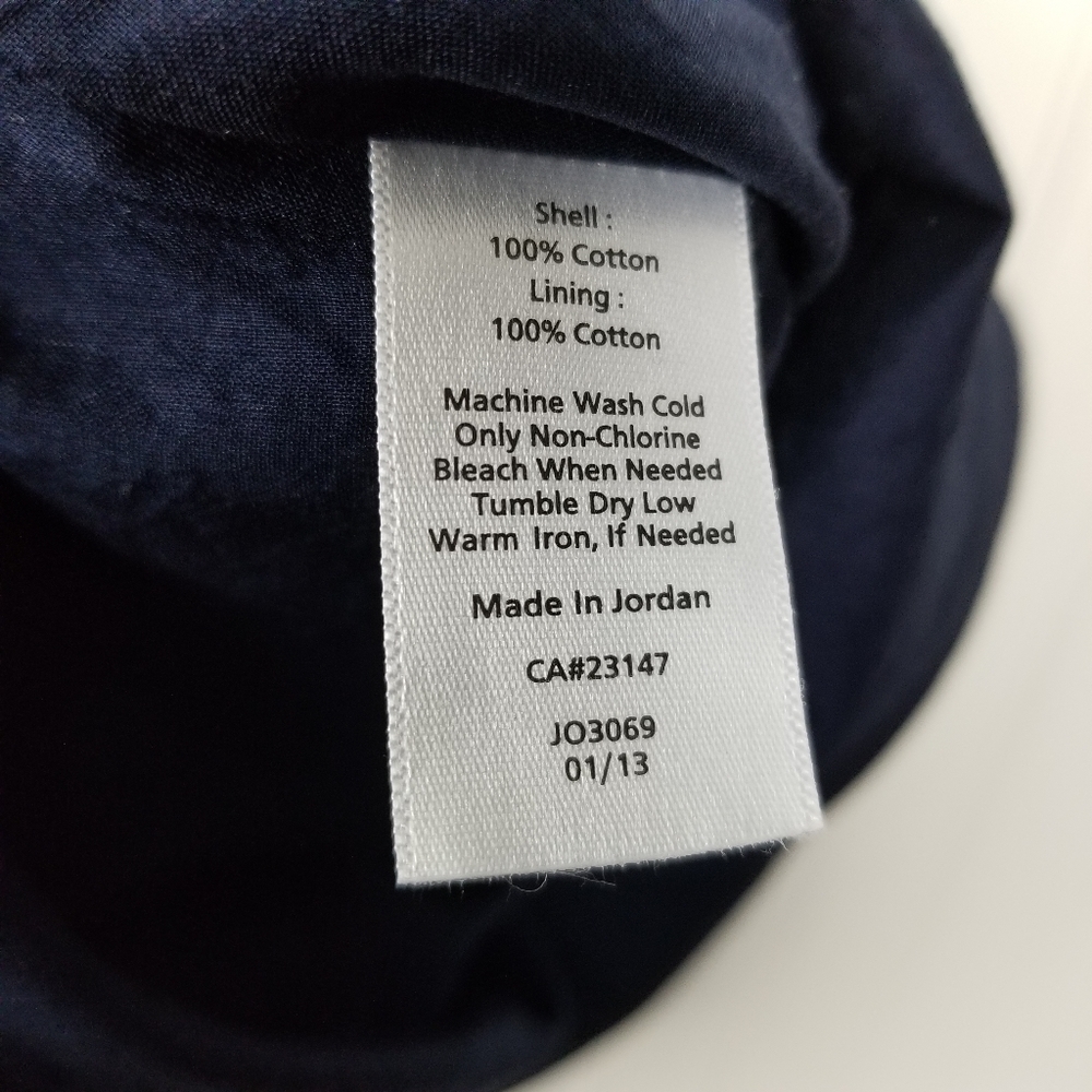 Talbots Size 14P Sleeveless Pleated Dress Cotton Blue White Polka Dot Coastal - Picture 9 of 12